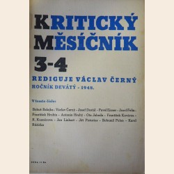 Kritický měsíčník, Ročník 9 - 1948 / 3-4