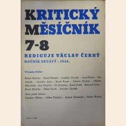 Kritický měsíčník, Ročník 9 - 1948 / 7-8