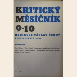 Kritický měsíčník, Ročník 9 - 1948 / 9-10