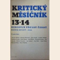 Kritický měsíčník, Ročník 9 - 1948 / 13-14